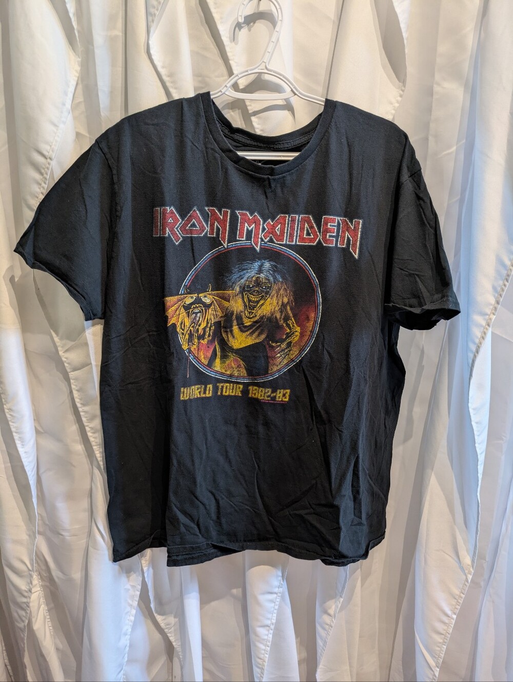 3 Iron Maiden World Piece Tour 1983 Graphic Band Tee XL